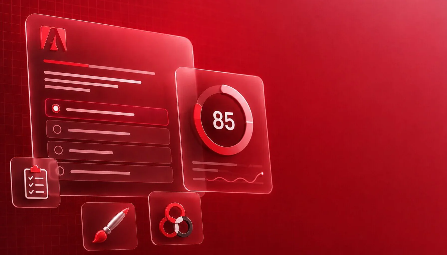 Adobe certification practice test dashboard with readiness score on CertlyAI