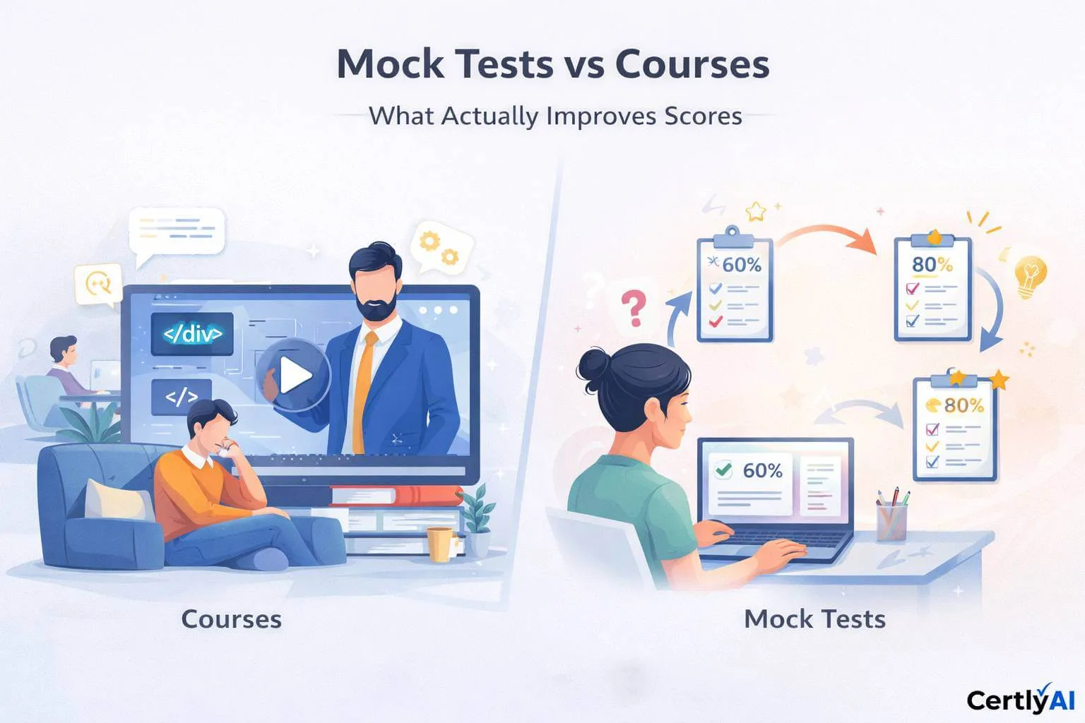 Mock Tests vs Courses